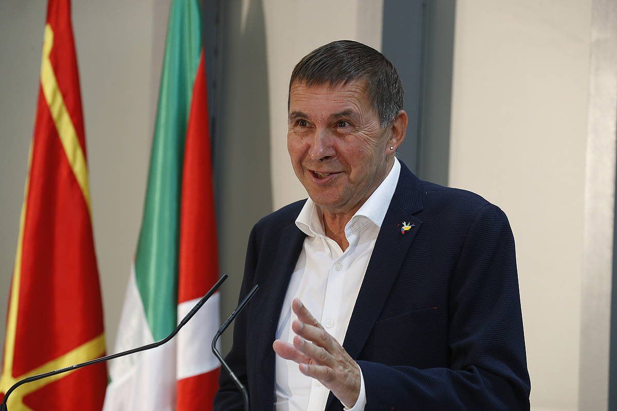 Arnaldo Otegi EH Bilduko idazkari nagusia, gaur goizean. DAVID AGUILAR / EFE