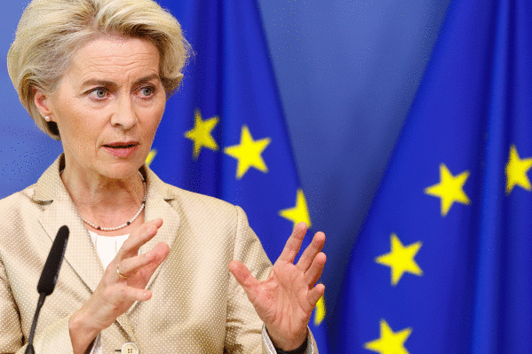 Ursula Von der Leyen, Europako Batzordeko presidentea, astazken honetan. S. LECOCQ (EFE)