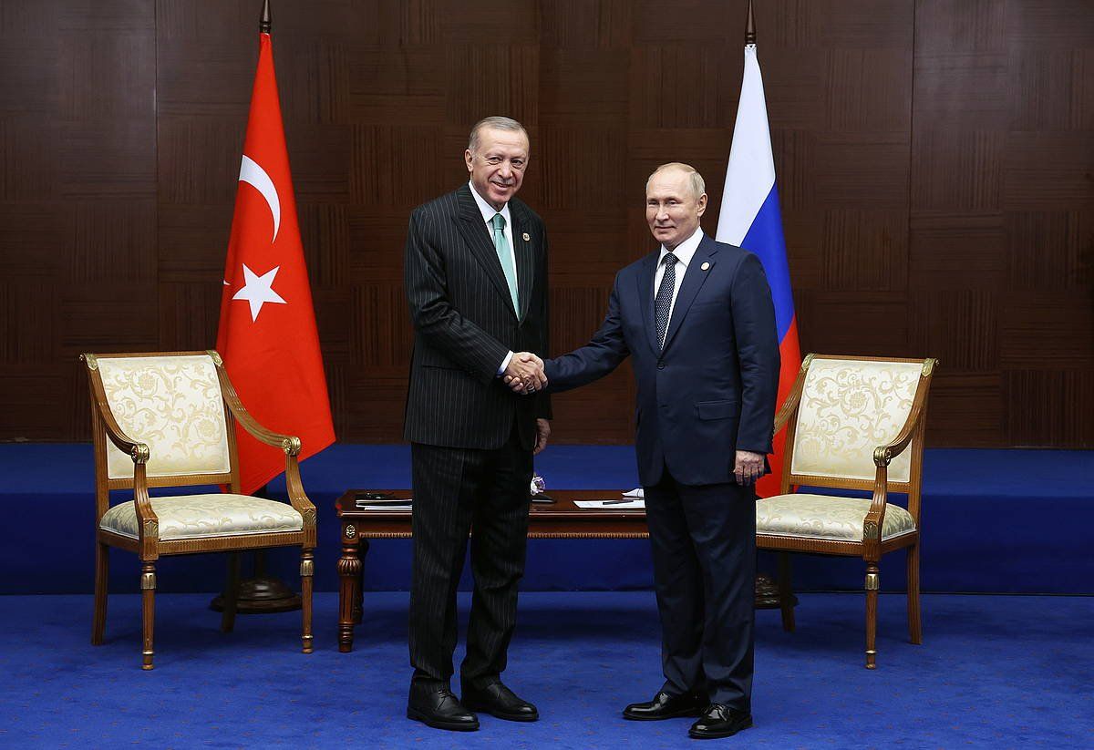 Erdogan eta Putin, gaur, Astanan. EFE