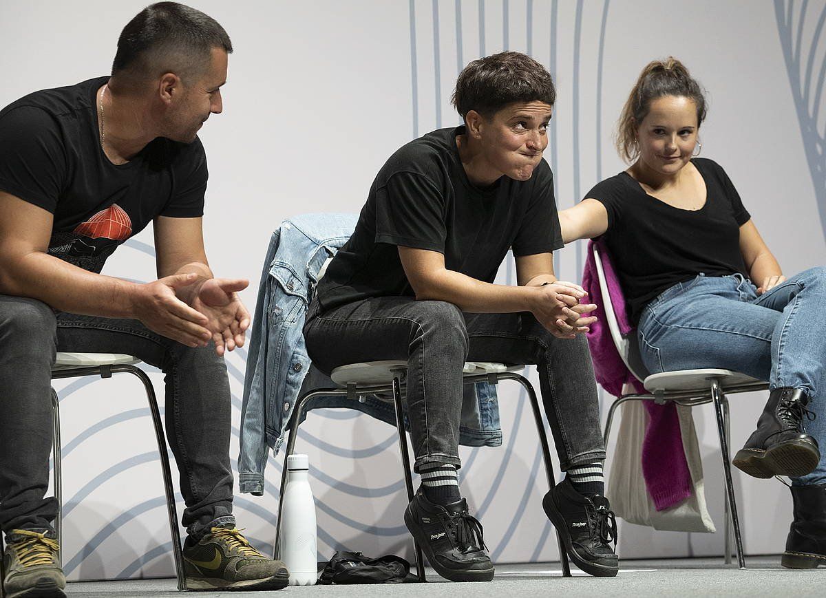 Miren Artetxe, erdian, Gasteizko final-laurdenean. RAUL BOGAJO, FOKU