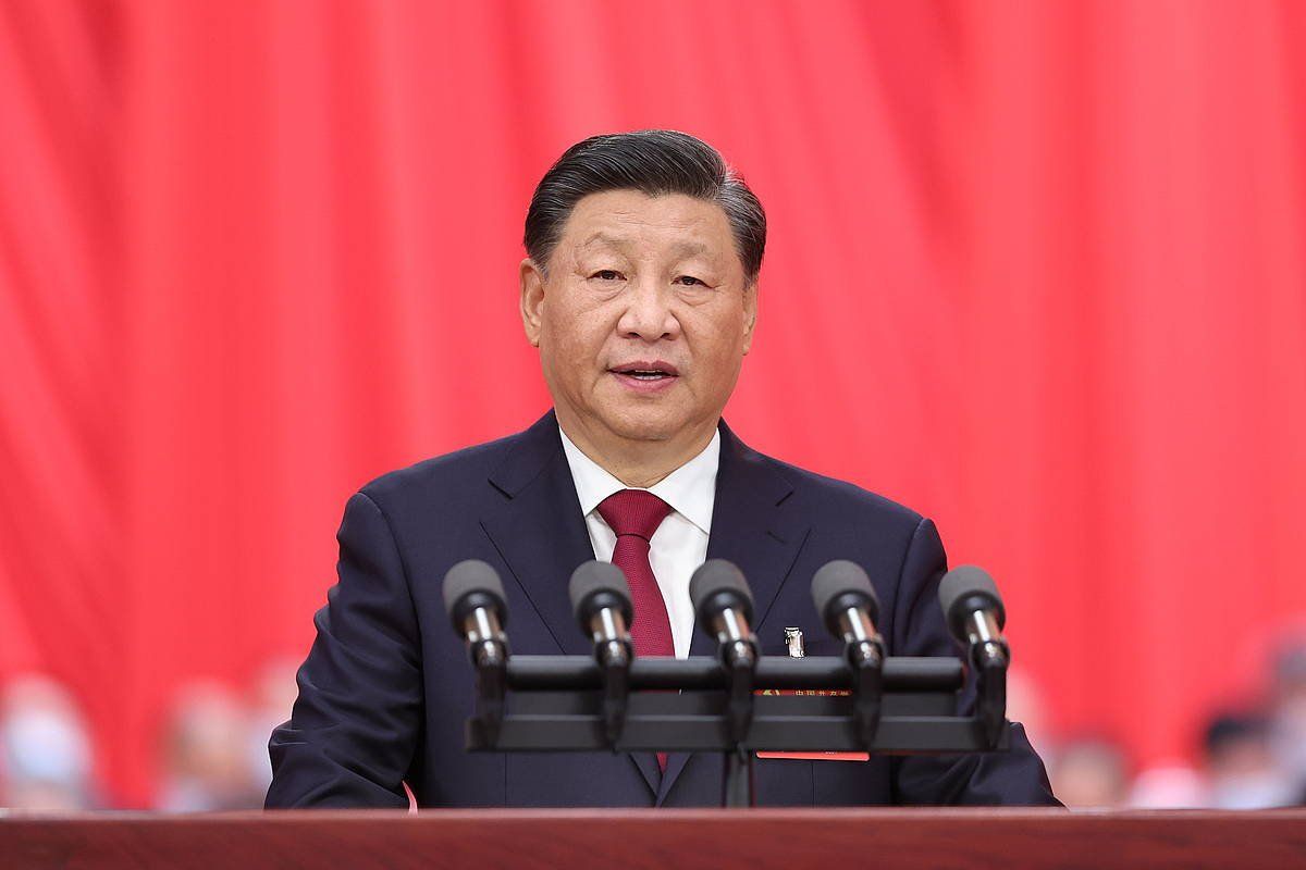 Xi Jinping Txinako presidentea, joan den igandean, Txinako Alderdi Komunistaren kongresu hasieran. XINHUA, YAO DAWEI, EFE