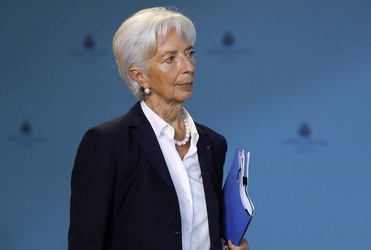 Christine Lagarde gaur Frankfurten. RONALD WITTEK / EFE