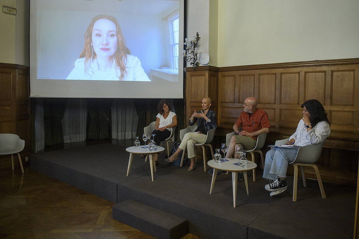 Foro Sozialak antolatutako mahai inguru bat, Donostian. GORKA RUBIO / FOKU