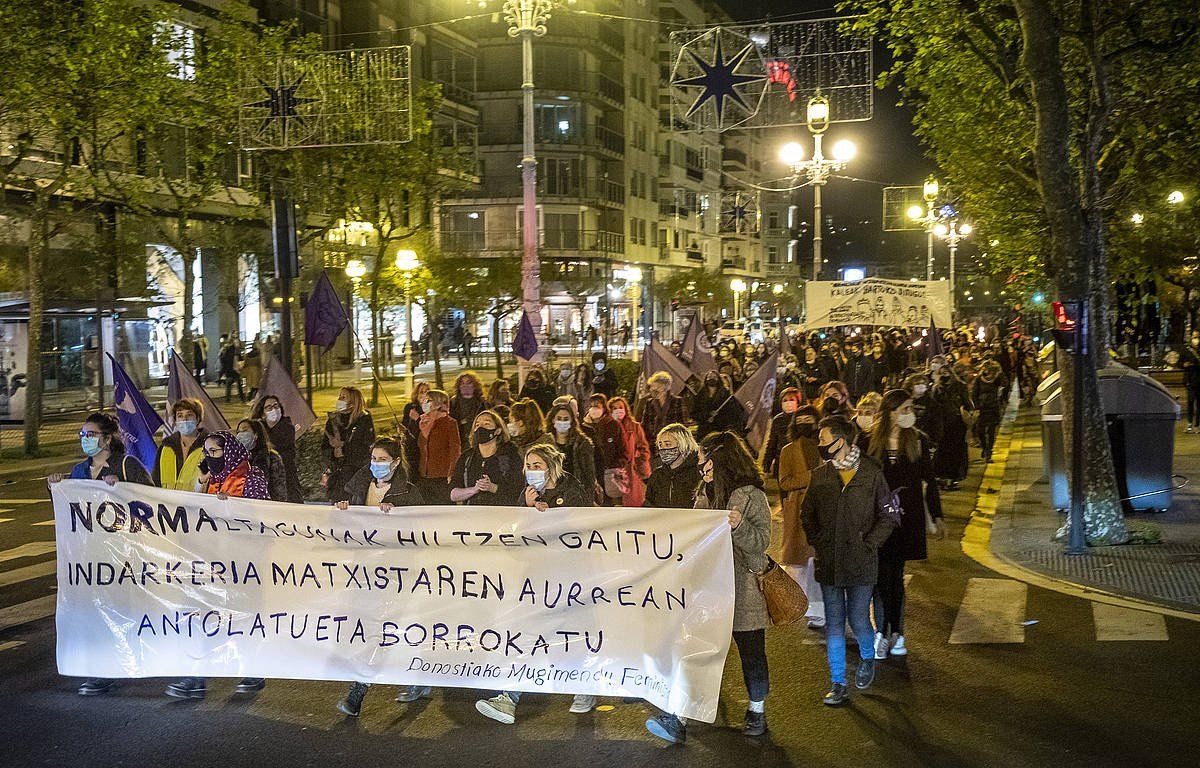 Indarkeria Matxistaren Aurkako Eguna, Donostia, 2020. JON URBE