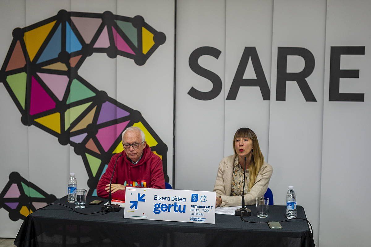 Sare Herritarraren agerraldia, gaur, Gasteizen. JAIZKI FONTANEDA / FOKU