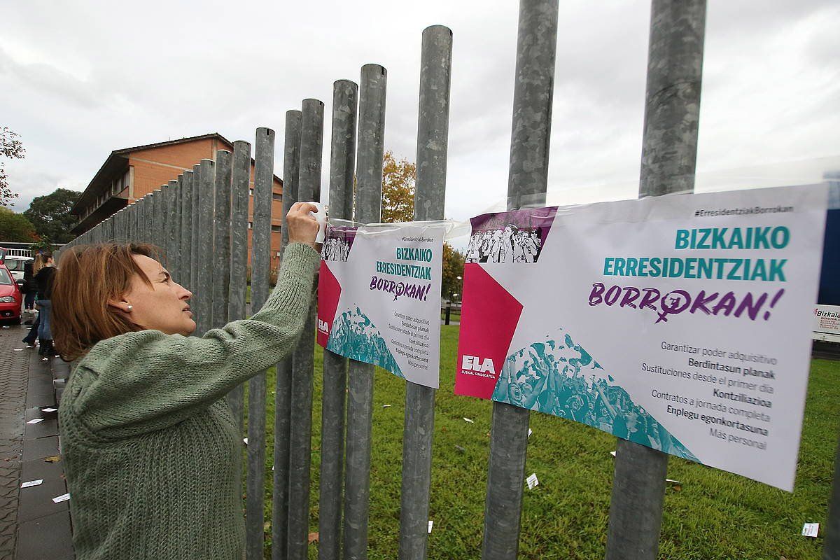 Astelehenean egindako protesta, Basaurin (Bizkaia). OSKAR MATXIN EDESA / FOKU