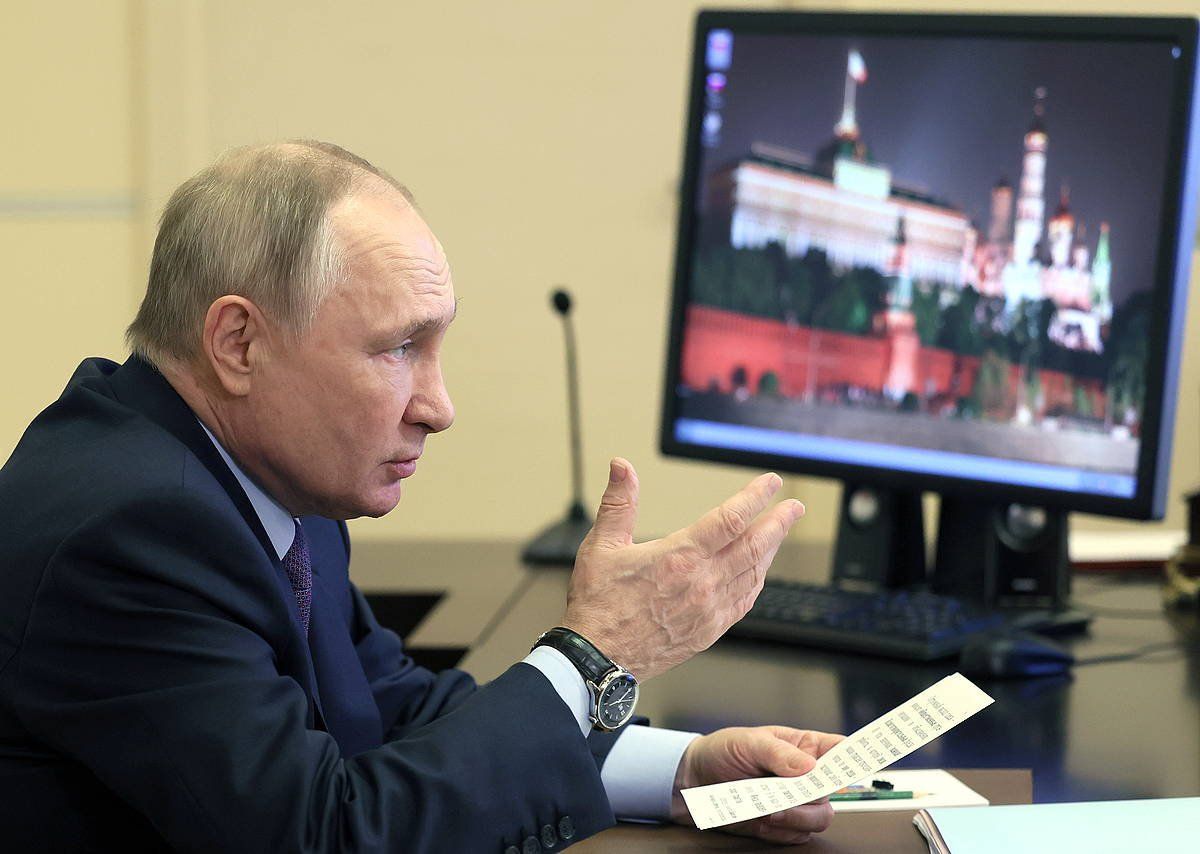 Vladimir Putin Errusiako presidentea, gaur, Moskun. EFE