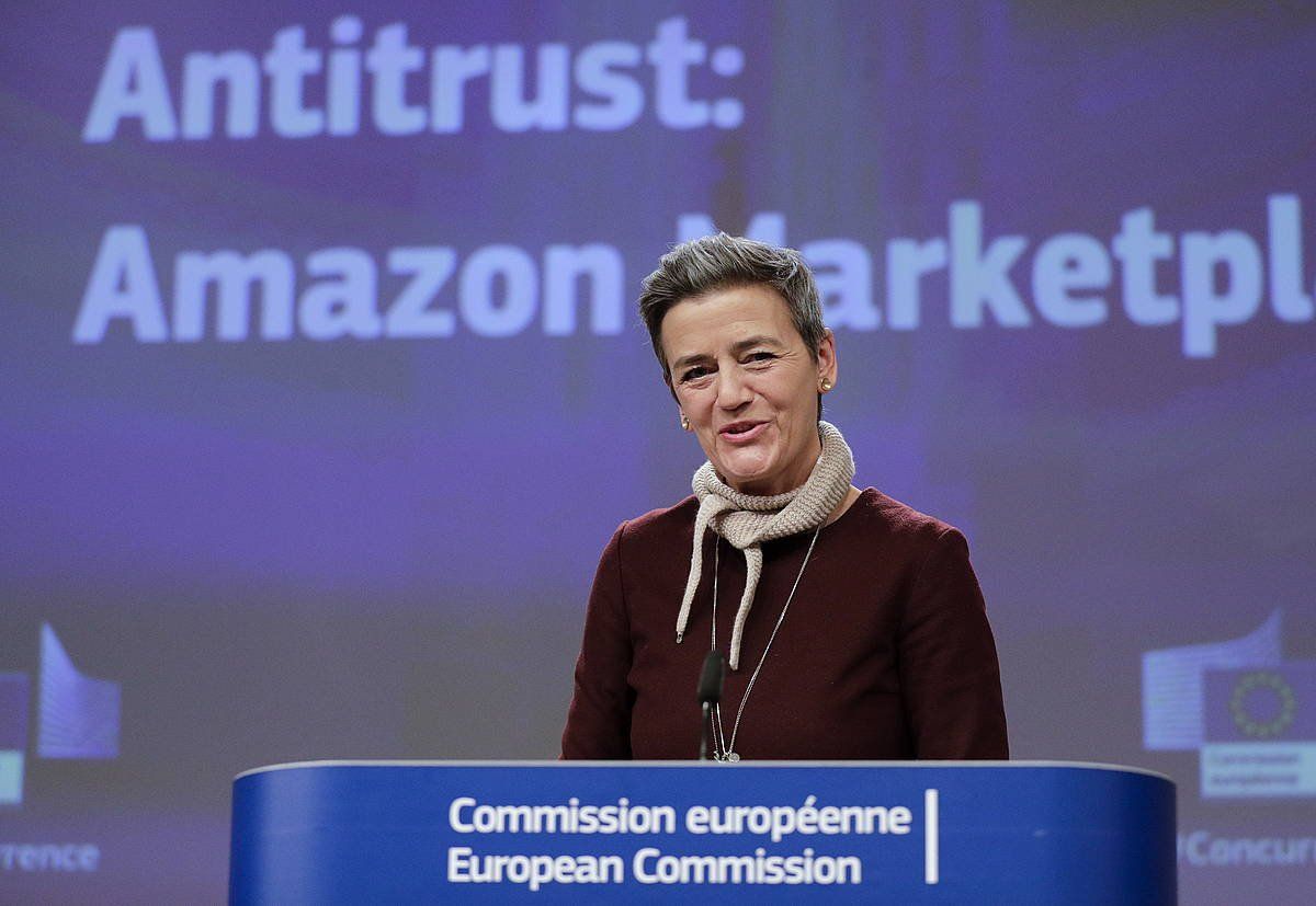 Margareth Vestager, Europako lehiakortasun komisarioa. OLIVIER HOSLET / EFE