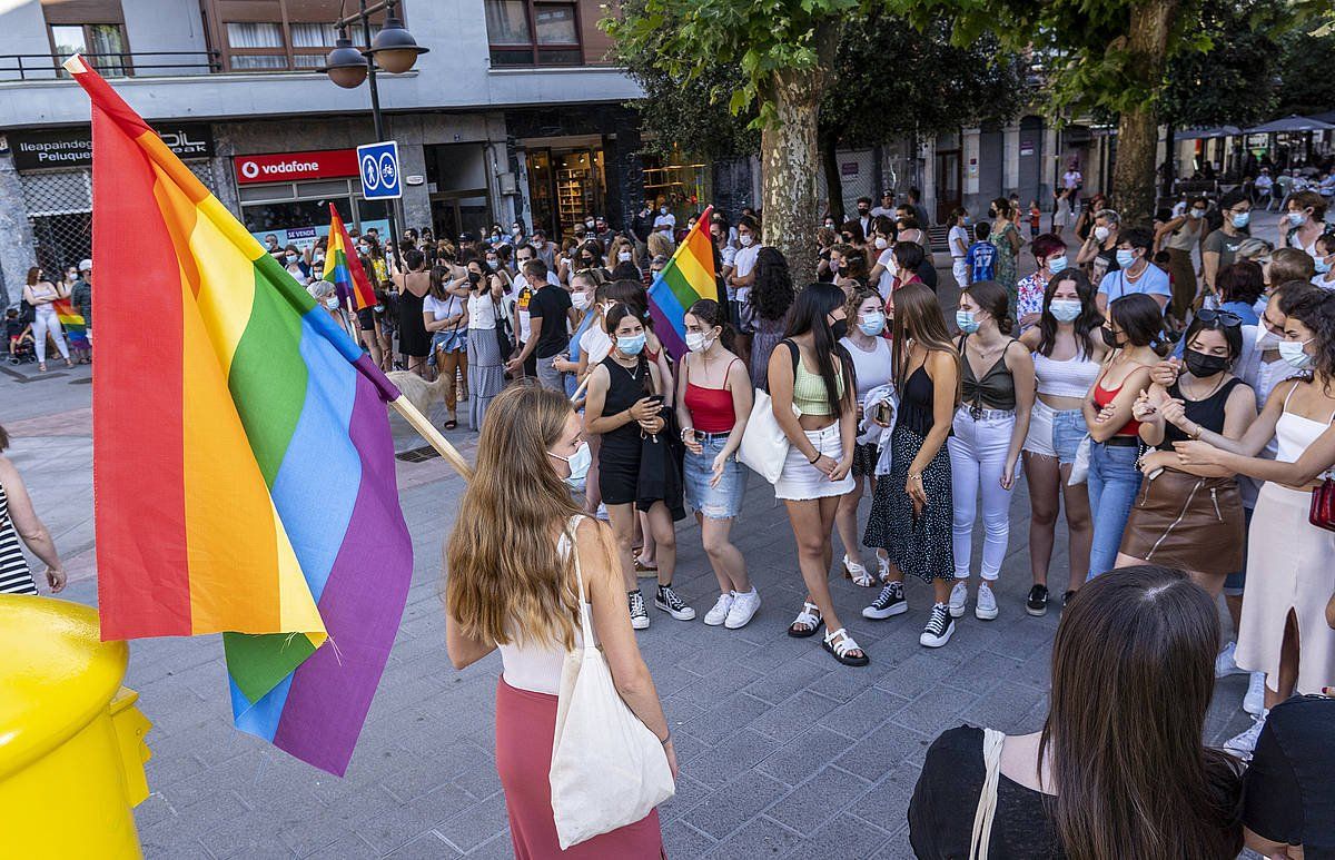 Eraso homofobo bat salatzeko elkarretaratzea, artxiboko irudi batean. MARISOL RAMIREZ / FOKU