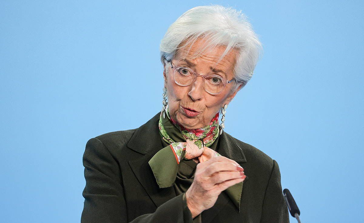 Christine Lagarde EBZko presidentea, gaur. FRIEDEMANN VOGEL / EFE