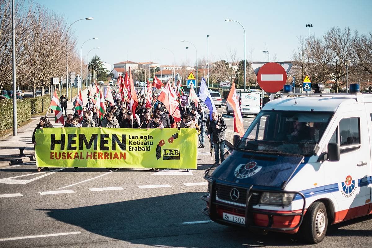 LAB sindikatuaren mobilzazioa, asteazken honetan. GUILLAUME FAUVEAU