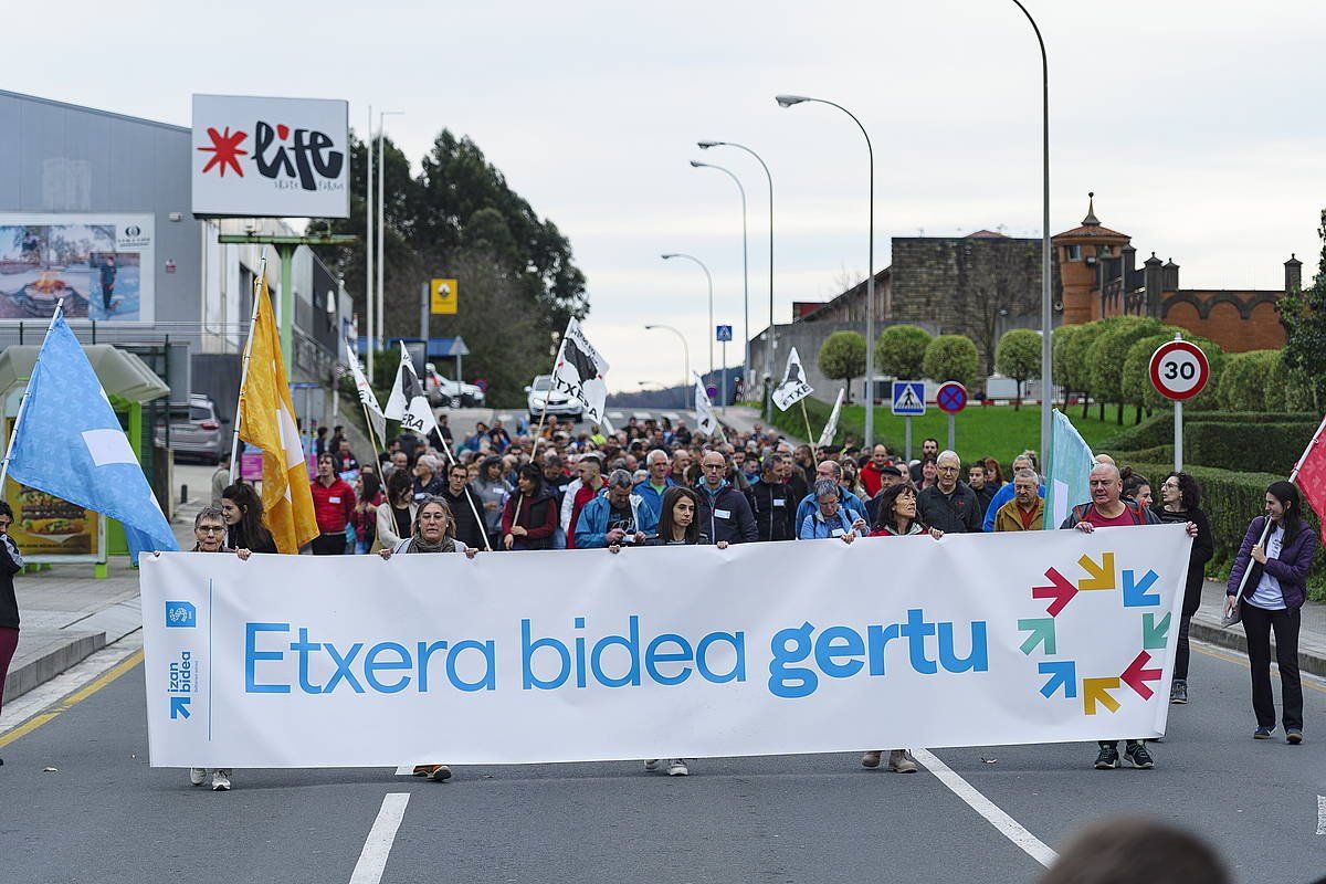 Sarek antolatutako mobilizazio bat, Basaurin. ARITZ LOIOLA / FOKU