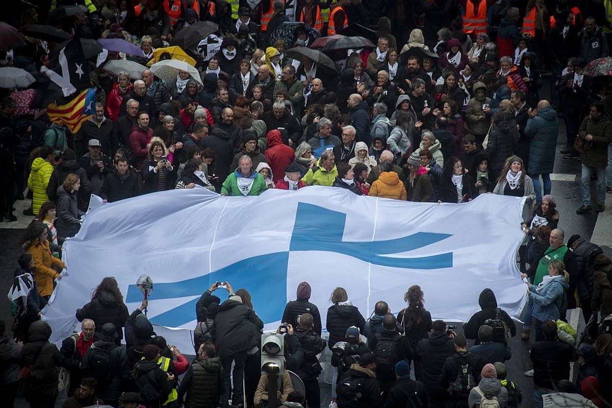 Euskal presoen eskubideen aldeko manifestazioa Bilbon, urtarrilean. GORKA RUBIO, FOKU