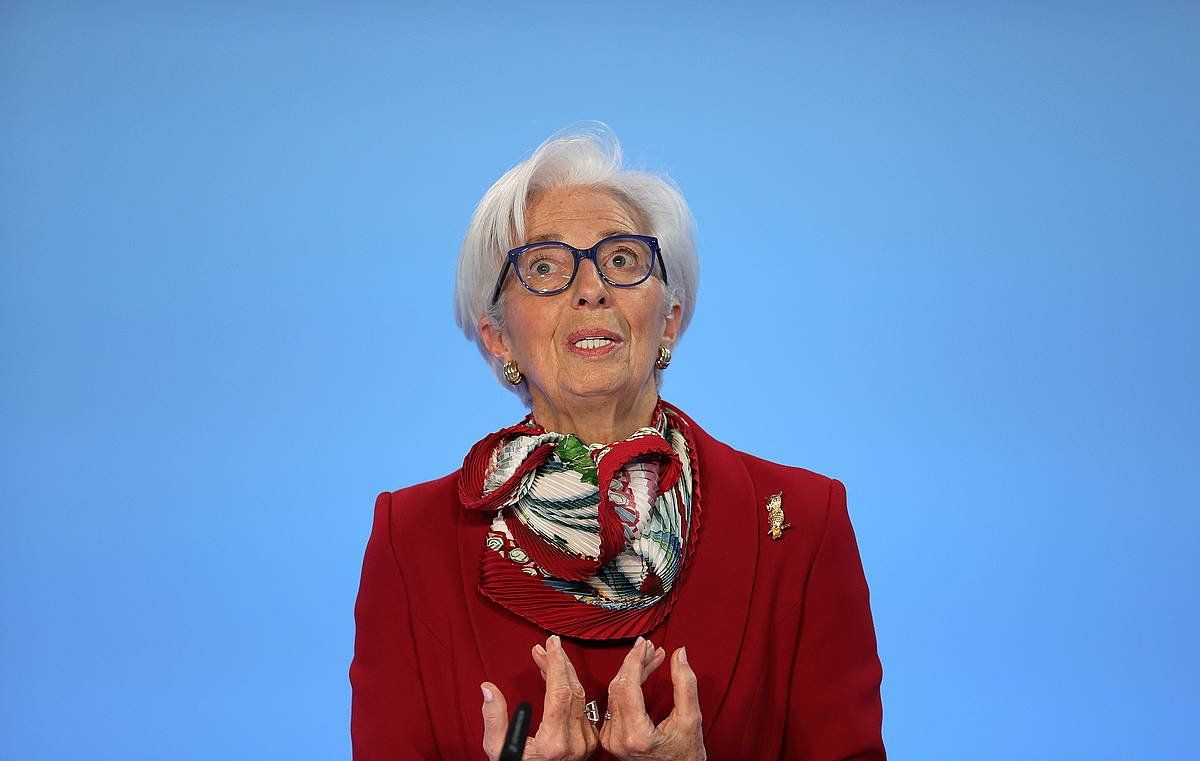 Christine Lagarde gaur Frankfurten. FRIEDEMANN VOGEL / EFE