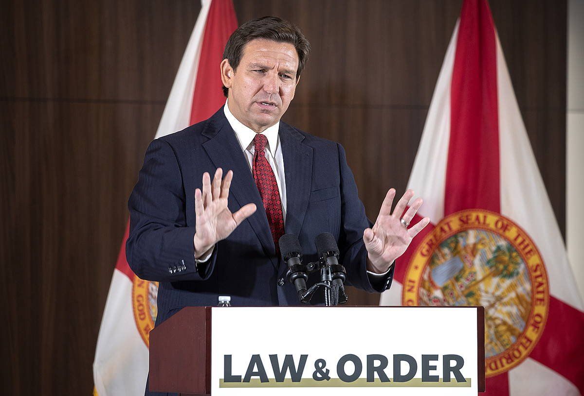 Ron DeSantis Floridako gobernadorea, artxiboko irudi batean. CRISTOBAL HERRERA-ULASHKEVICH / EFE