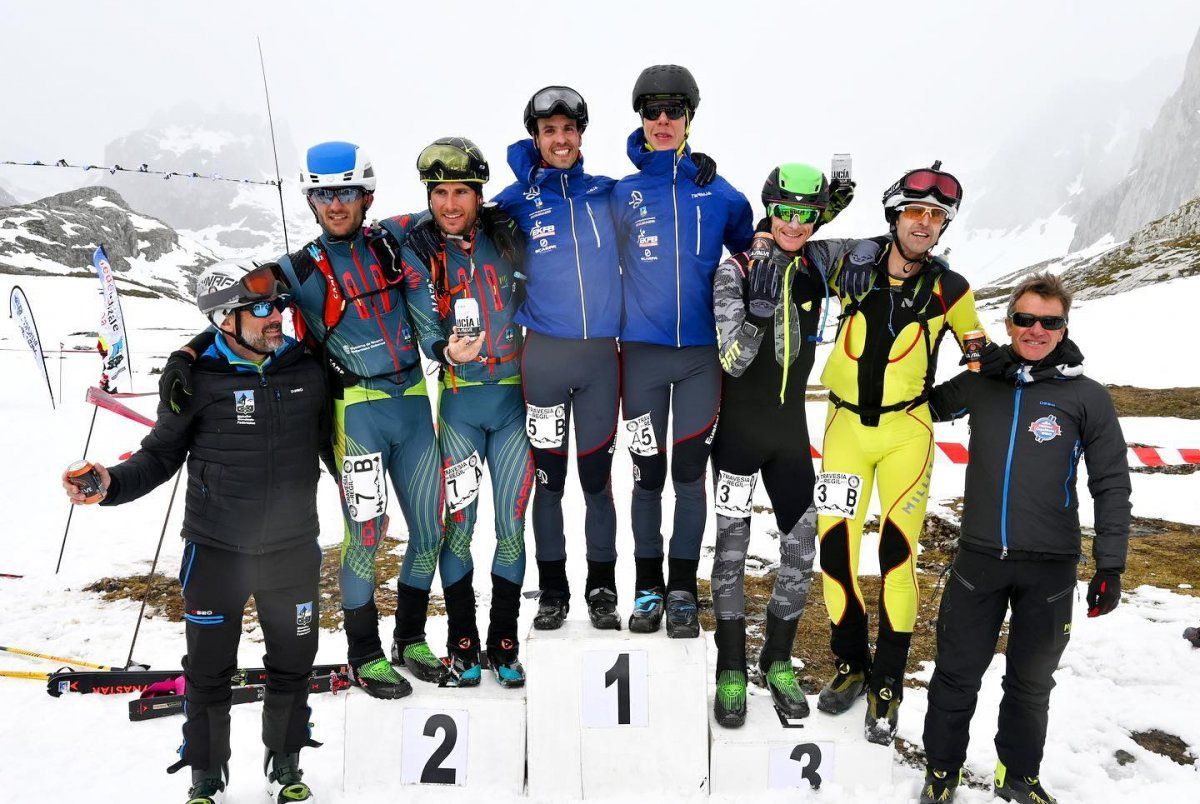 Probako podiuma: Aranburu eta Alonso gipuzkoarak garaile, De Migel eta Labairu nafarrak bigarren, eta Cuesta eta Torres kantabriarrak hirugarren. REGIL ZEHARKALDIA.