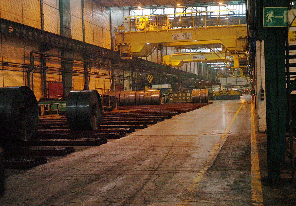 Arcelor Mittalen Etxebarriko lantegia. JON HERNAEZ (FOKU)