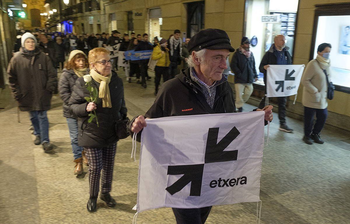 Etxerat-ek antolatutako mobilizazioa, Donostian. JON URBE / FOKU