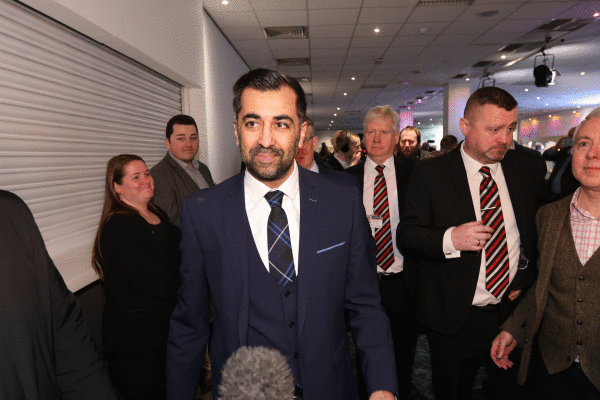 Humza Yousaf, atzo. EFE