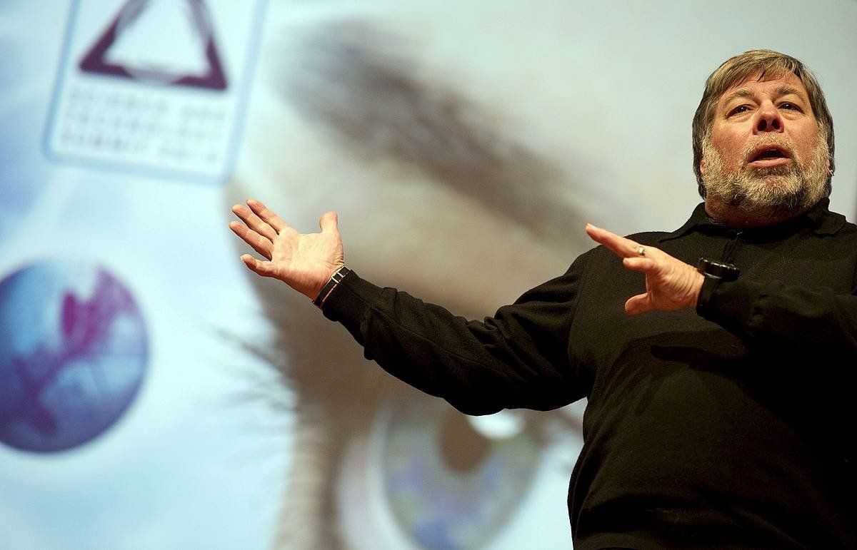 Gutunaren sinatzailetako bat, Steve Wozniak Apple konpainiaren sozailea, artxiboko irudi batean. MARCEL ANTONISSE / EFE