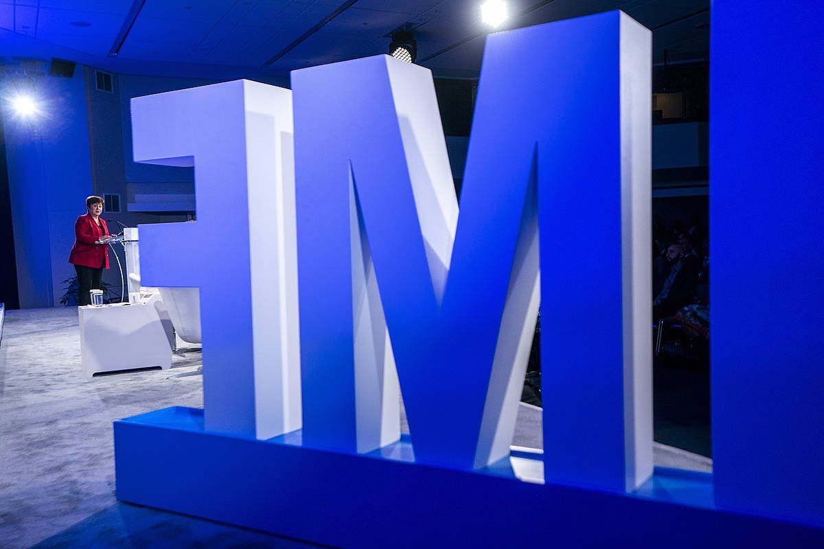 Kristalia Georgieva NDFko zuzendaria, atzo, Washingtonen. SHAWN THEW / EFE