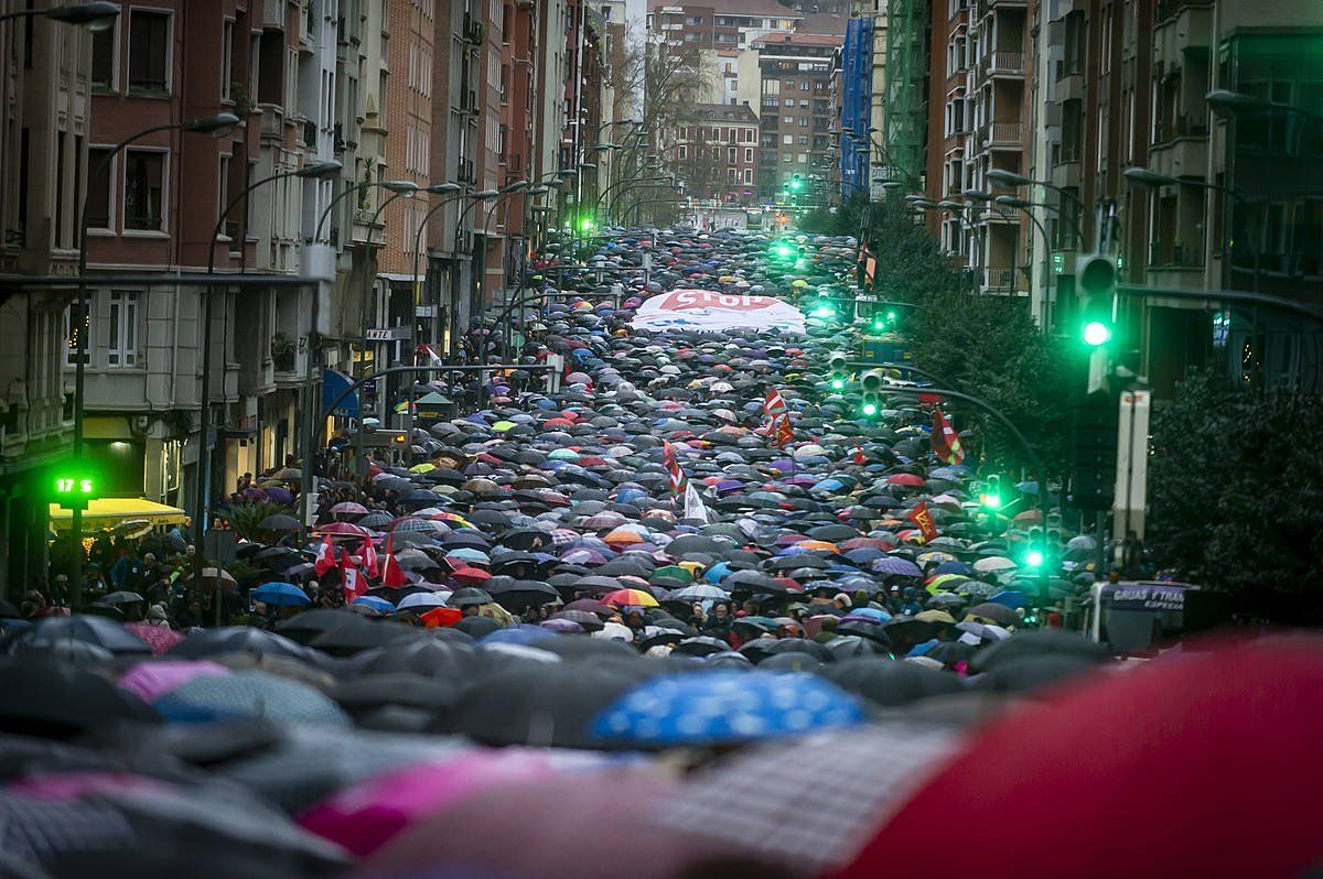 Urtarrilaren 7ko manifestazioa, Bilbon. JAIZKI FONTANEDA / FOKU