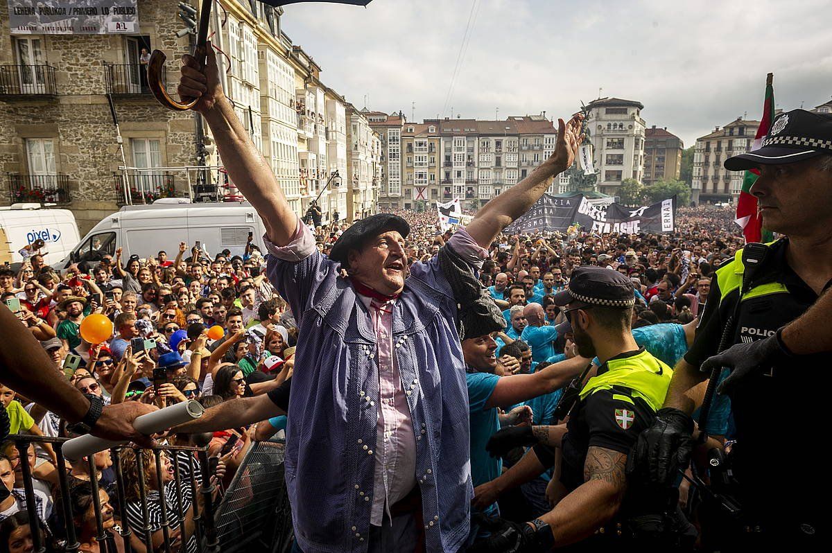 Gorka Ortiz de Urbina, Zeledon, iazko txupinazoan. JAIZKI FONTANEDA / FOKU