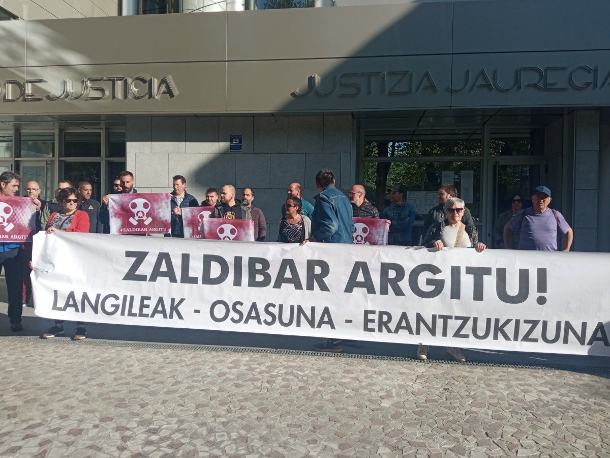 Zaldibar Argitu plataformakoen elkarretaratzea. BERRIA