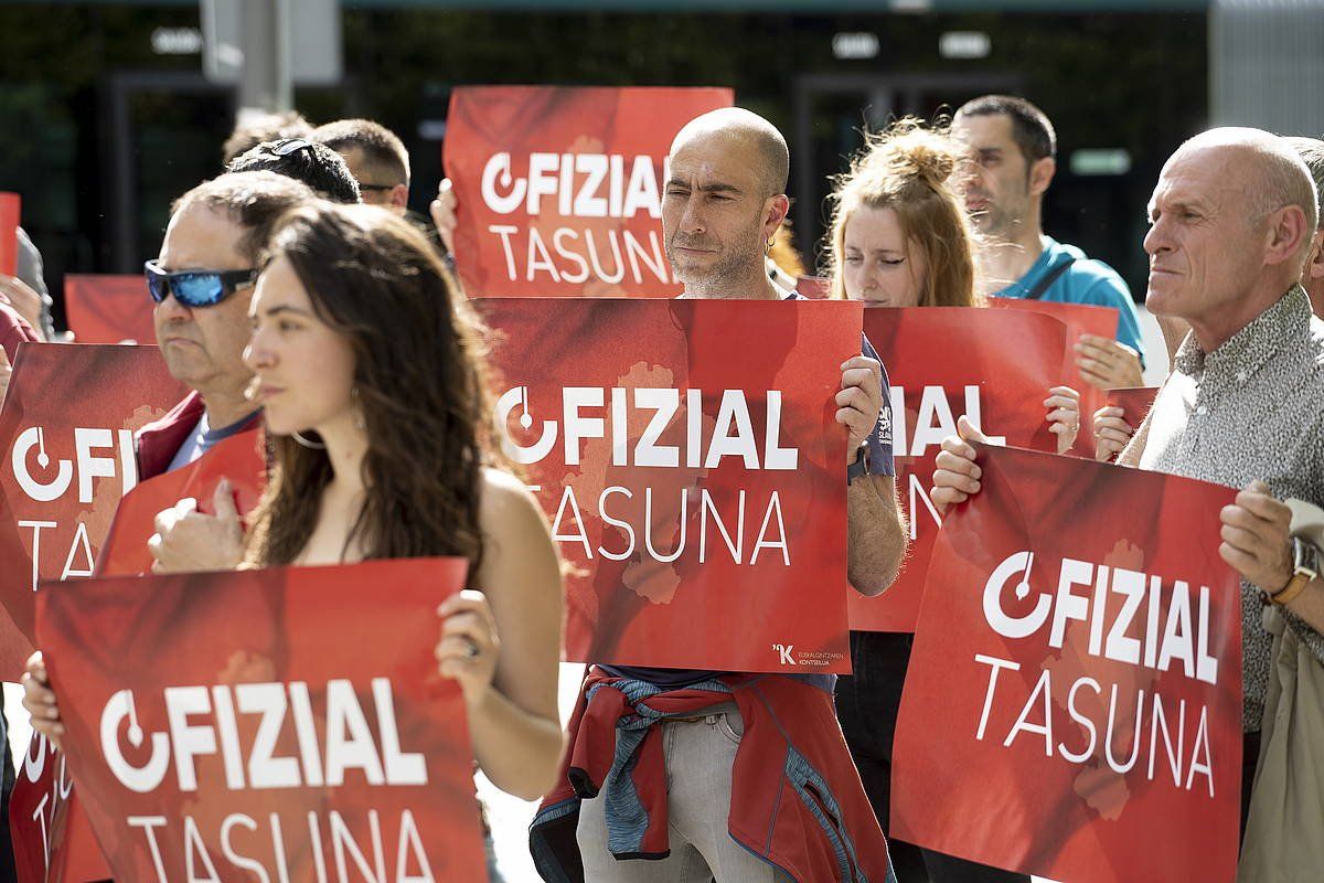 Euskalgintzaren Kontseiluak Iruñean eginiko agerraldia. IÑIGO URIZ / FOKU
