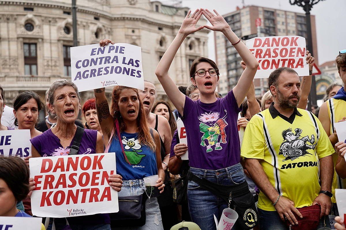 Sexu erasoen aurkako protesta bat, Bilbon. MARISOL RAMIREZ / FOKU