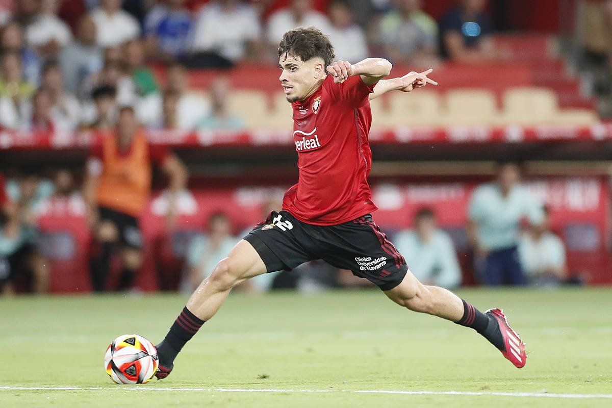 Abde Ezzalzouli Osasunko jokalaria, finalean. JOSE MANUEL VIDAL / EFE
