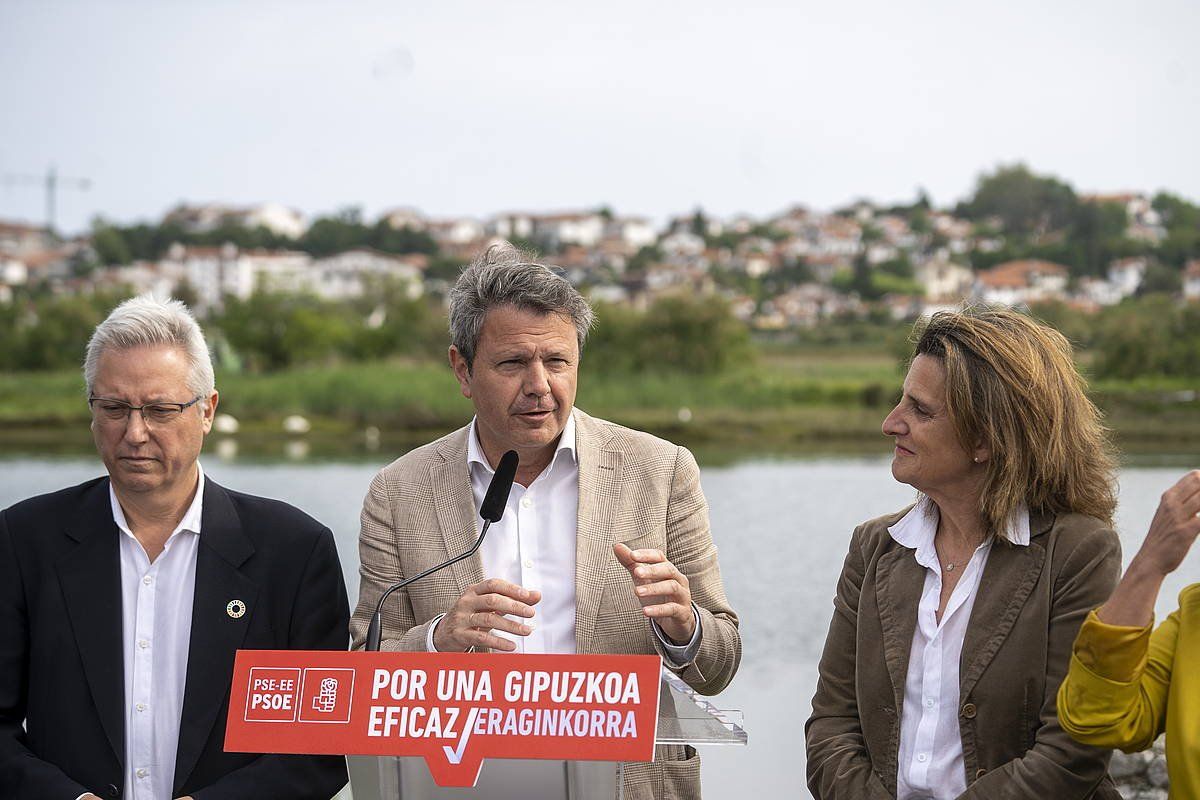 Asensio, Santano eta Ribera, gaur, Irunen. GORKA RUBIO / FOKU