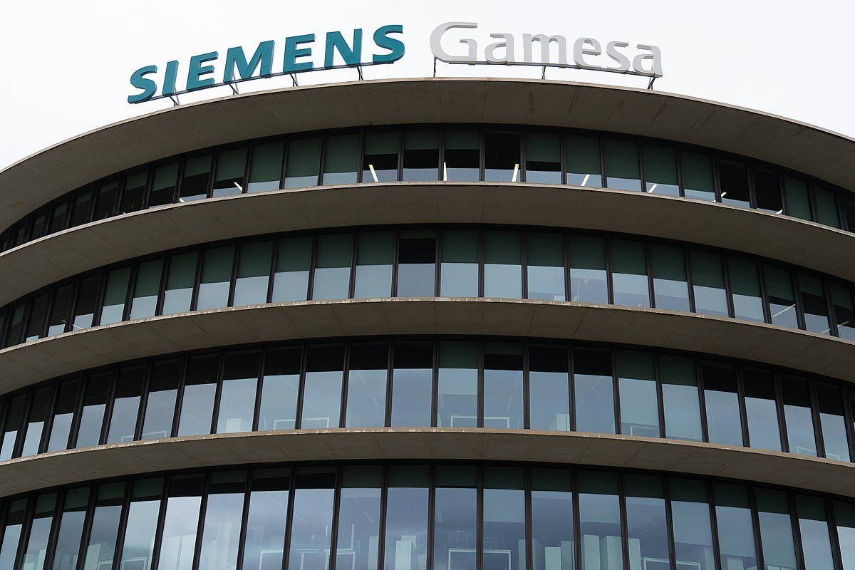 Siemens Gamesak Eguesibarren (Nafarroa) duen lantegiaren artxiboko irudia. JAGOBA MANTEROLA / FOKU