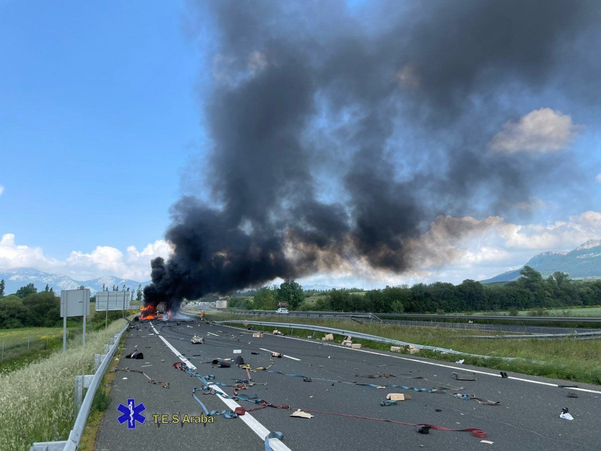 A-1 autobideko istripua. TES ARABA