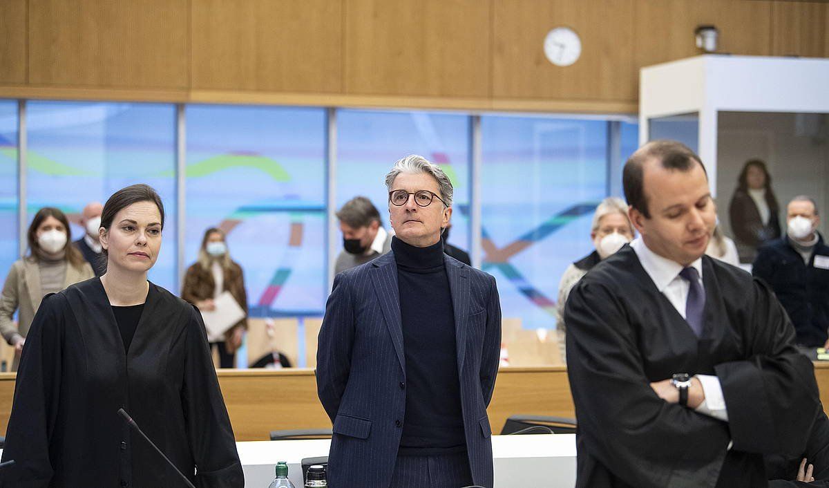 Rupert Stadler, erdian, Dieselgate auziko epaiketetako batean. LUKAS BARTH-TUTTAS / EFE