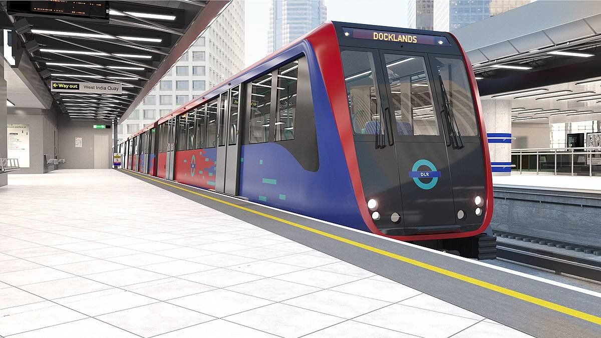 CAFek Londresko Metroaren DLR linearako egindako trenak. CAF