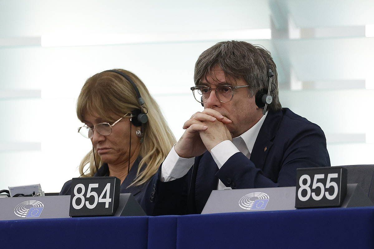 Puigdemont, ekainean, Europako Parlamentuan. JULIEN WARNAND