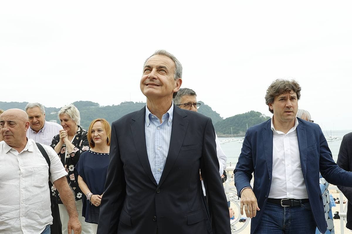 Jose Luis Rodriguez Zapatero Donostian, gaur. MAIALEN ANDRES / FOKU