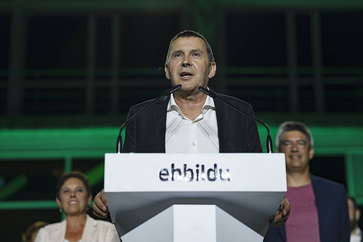 Arnaldo Otegi, hauteskunde gauean. ARITZ LOIOLA / FOKU