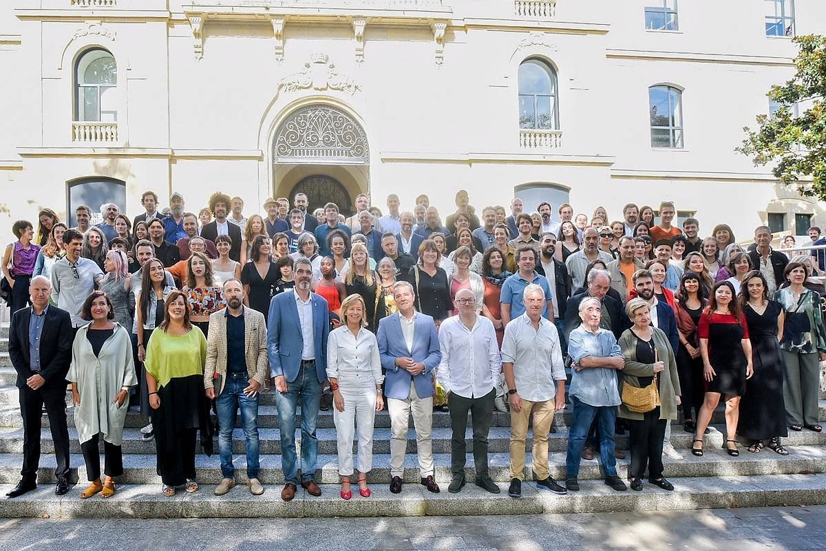 Euskal zinemaren aurkezpena, gaur goizean, Donostian. MAIALEN ANDRES / FOKU