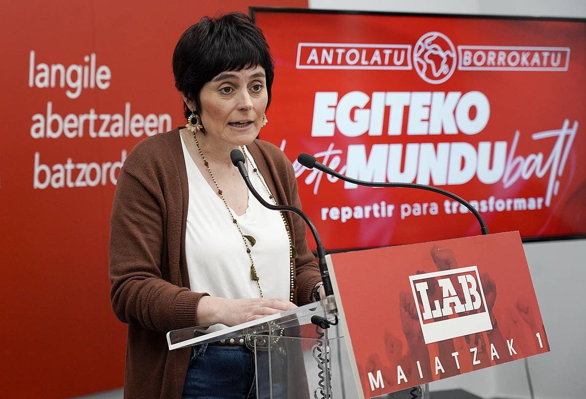 Garbiñe Aranburu LAB sindikatuko koordinatzaile nagusia. MARISOL RAMIREZ / FOKU