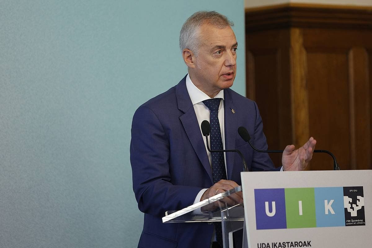 Iñigo Urkullu gaur, Miramar Jauregian. MAIALEN ANDRES / FOKU