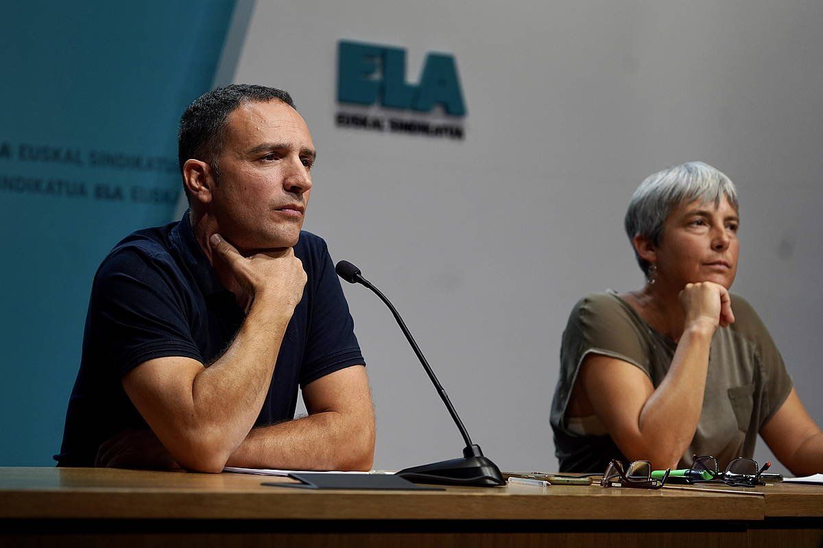 ELAren ikasturte hasierako agerraldia, atzo Bilbon. MONIKA DEL VALLE / FOKU