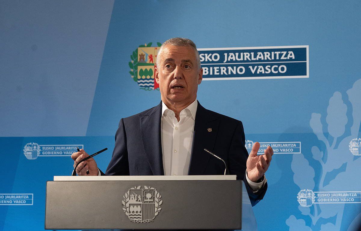 Iñigo Urkullu Eusko Jaurlaritzako lehendakaria ikasturte poitikoaren hasieran. JAGOBA MANTEROLA / FOKU