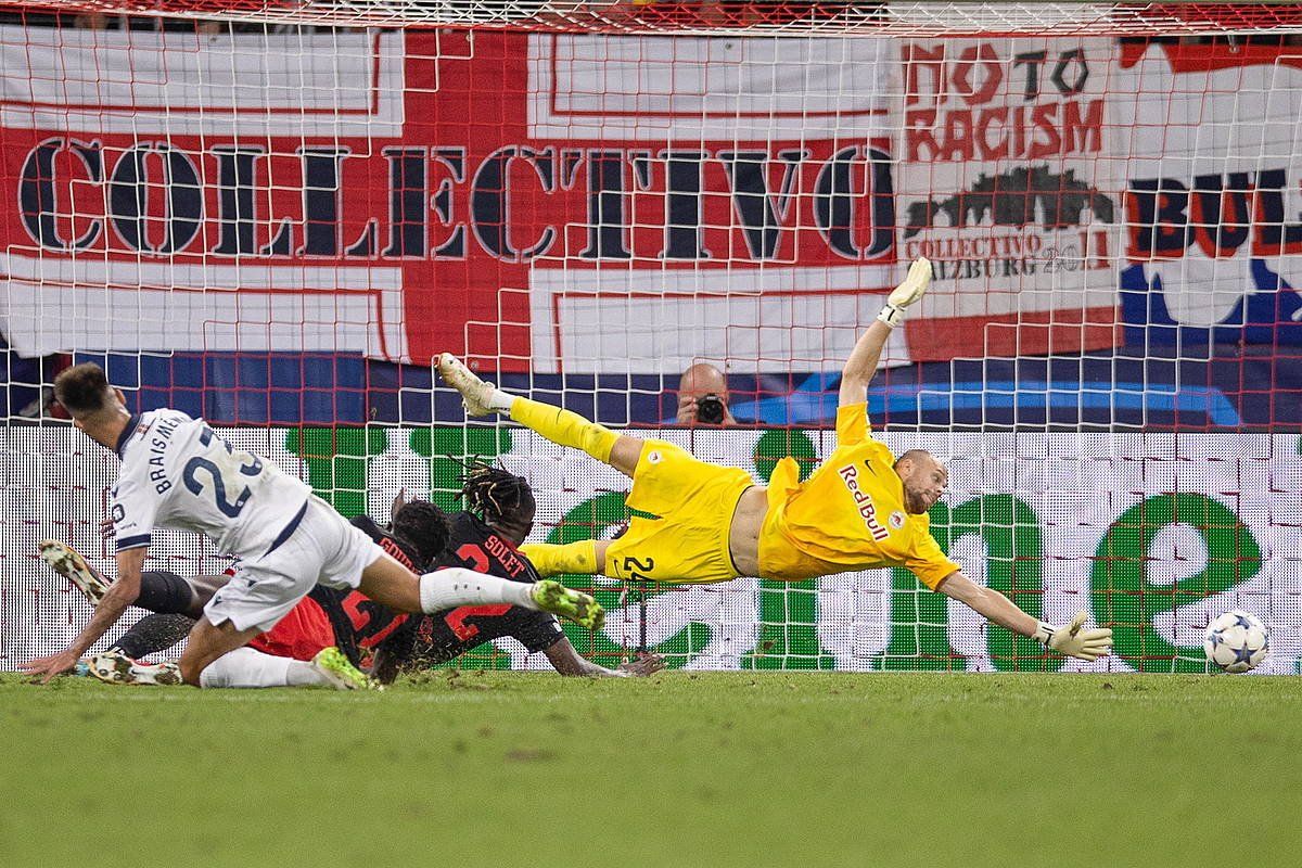 Brais Mendez bigarren gola sartzen. LUKAS HUTER / EFE / EPA