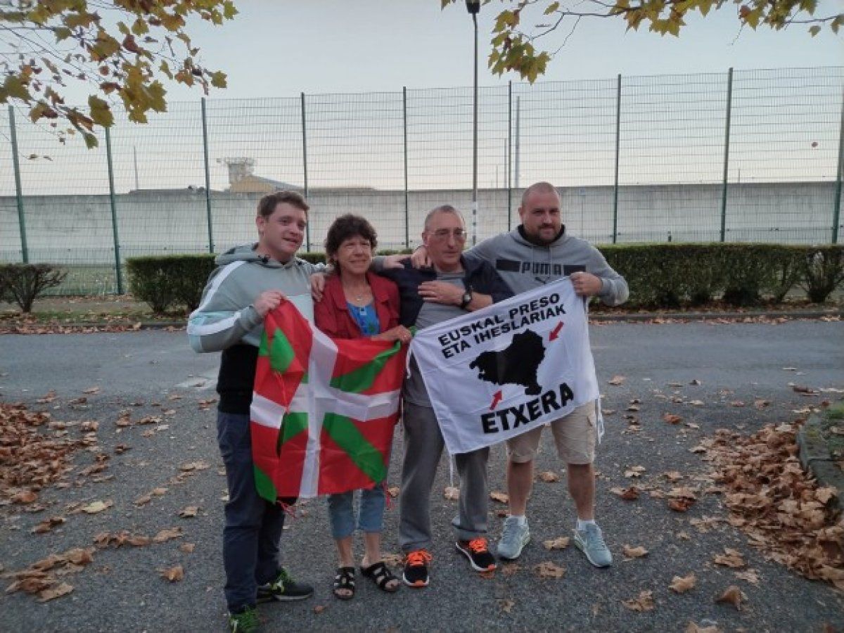 Jakes Esnal, iazko urrian, Lannemezango presondegitik atera zenean. ETXERAT