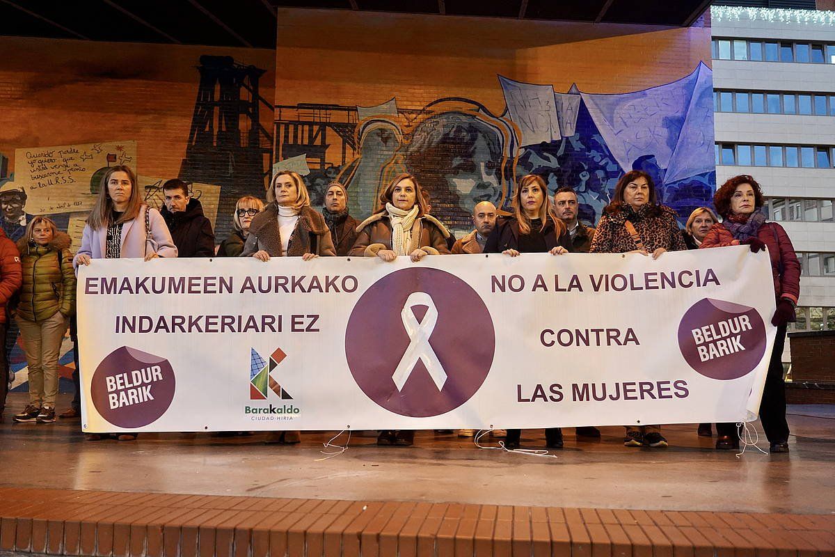 Barakaldon gertaturiko sexu eraso baten aurkako elkarretaratzea, artxiboko irudia. MONIKA DEL VALLE / FOKU