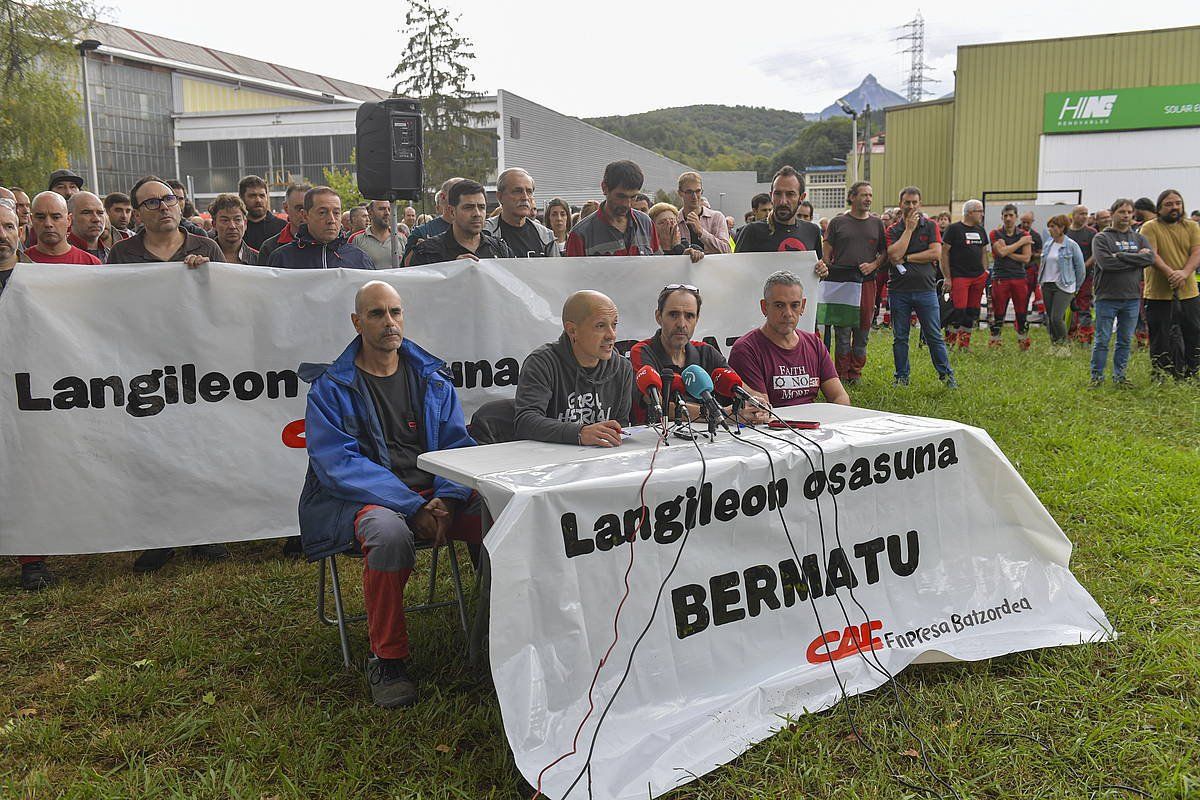 CAFeko enpresa batzodearen agerraldia, Beasainen (Gipuzkoa). IDOIA ZABALETA (FOKU)