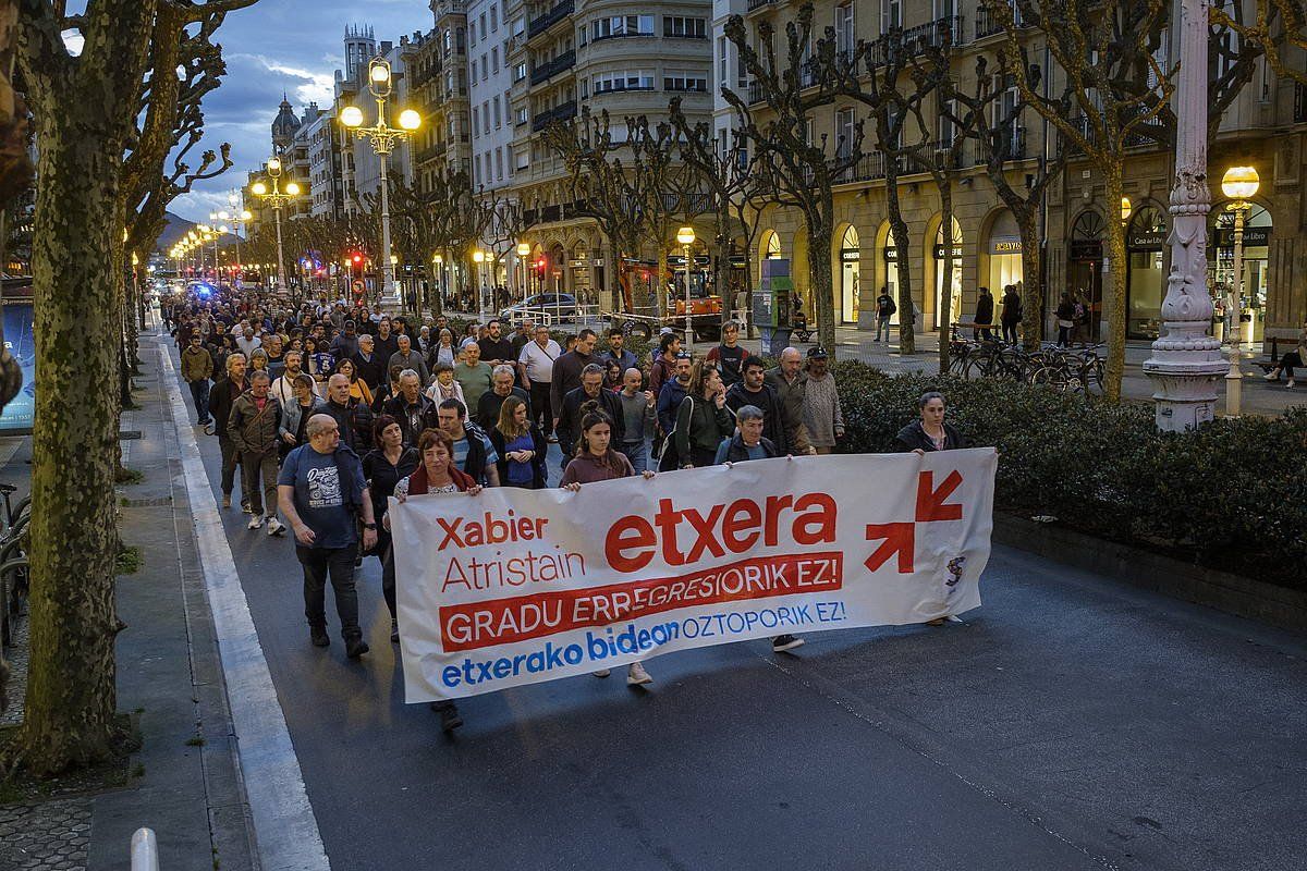 Gradu erregresioen kontrako mobilizazio bat, Donostian. JON URBE / FOKU