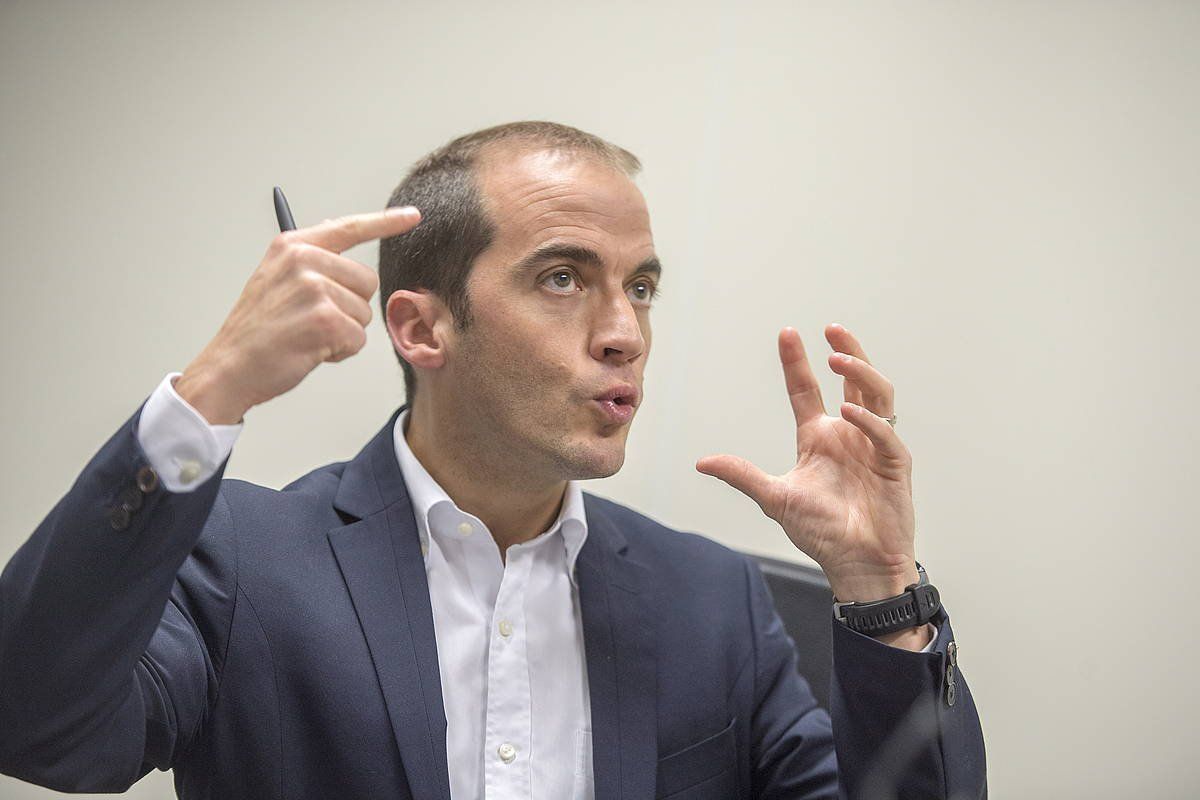 Iñigo Ansola BBBren presidentea, elkarrizketa batean. GORKA RUBIO (FOKU)